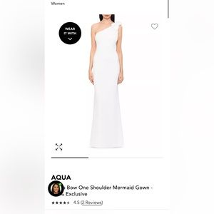 Aqua by Bloomingdales One Shoulder Gown